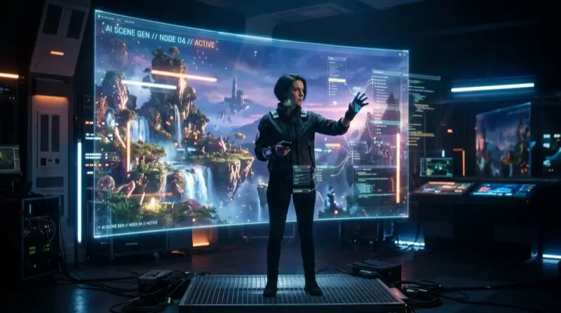 A cinematic AI video production studio representing Seedance 2.5 capability A cinematic AI video production studio representing Seedance 2.5 capability